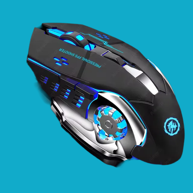 BRG - Rechargeable Wireless Bluetooth Gaming Mouse with Backlight - Mechanical E-Sports Design for PC - Broccoli Gaming