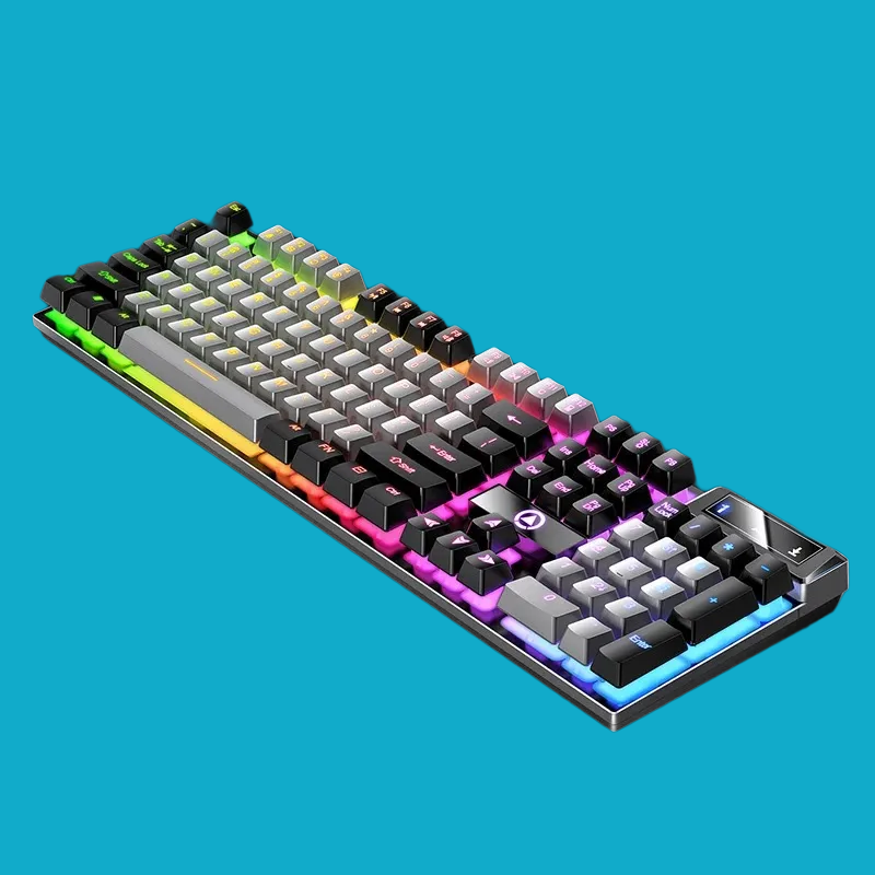 BRG - 104 Key LED Backlit Keyboard with Numpad - USB Compatible for PC, Mac, PS4, PS5, and Xbox - Broccoli Gaming